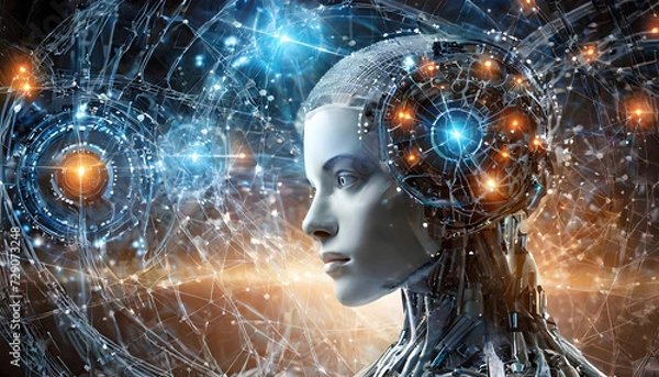 Fototapeta AI Robotics Innovating Science with Advanced Automation and Analytical Systems