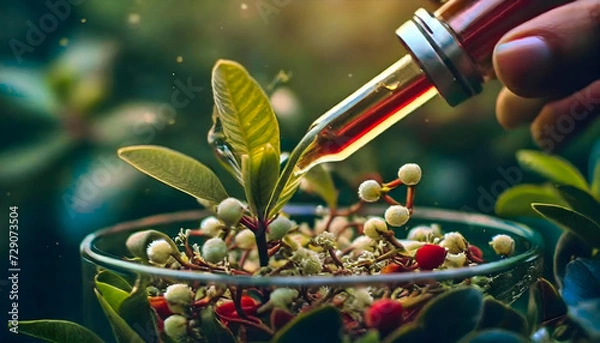 Fototapeta Boosting Yields Biotechnology Experimental Droplets for Increased Productivity