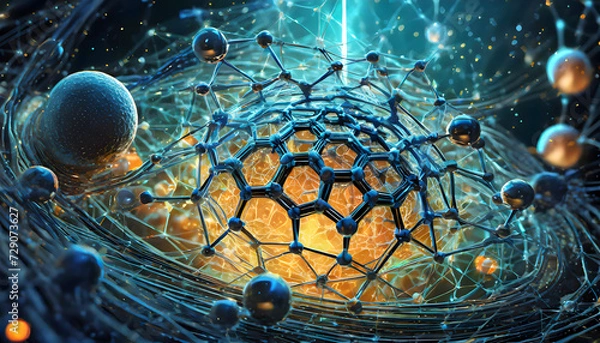 Fototapeta Cellular Connections Exploring the Intricacies of Biomedical Cell Linkages