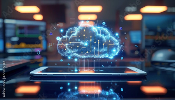 Obraz cloud computing services on the tablet