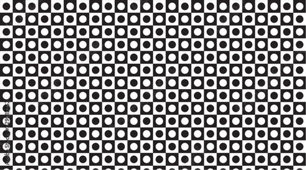 Obraz Circular Geometric Abstract Black & White Design