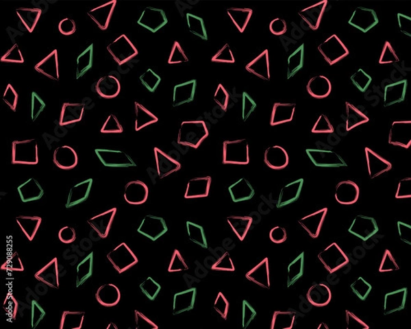 Fototapeta seamless geometry shapes pattern