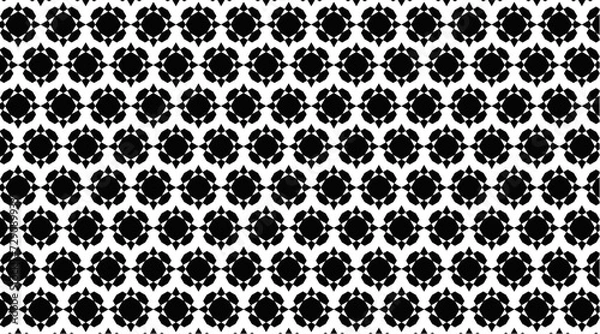 Obraz Polygon Geometric Seamless Black And White Pattern Design