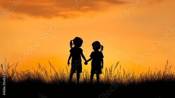 Fototapeta National siblings day background celebrated on april 10.