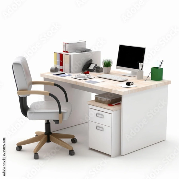 Fototapeta Teacher Desks PNG Cutout, Generative AI