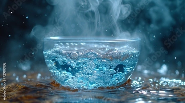 Fototapeta Sip of the Month Blue Smoke Generative AI