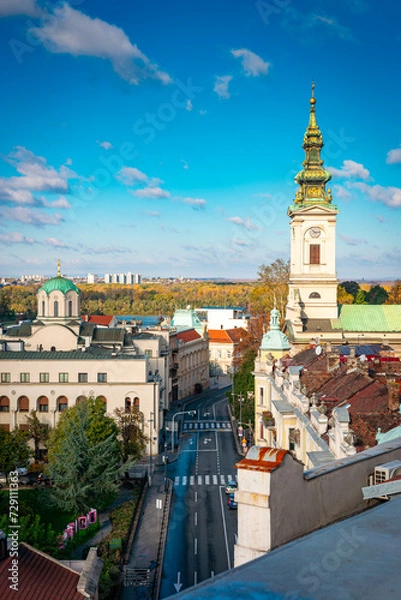 Obraz Belgrad - die Hauptstadt von Serbien mit Blick zu Kathedrale Heiliger Michael