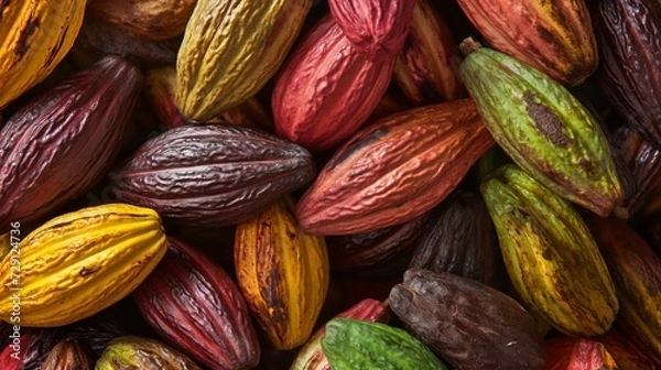 Obraz Multicolored Cocoa fruit, cocoa plant