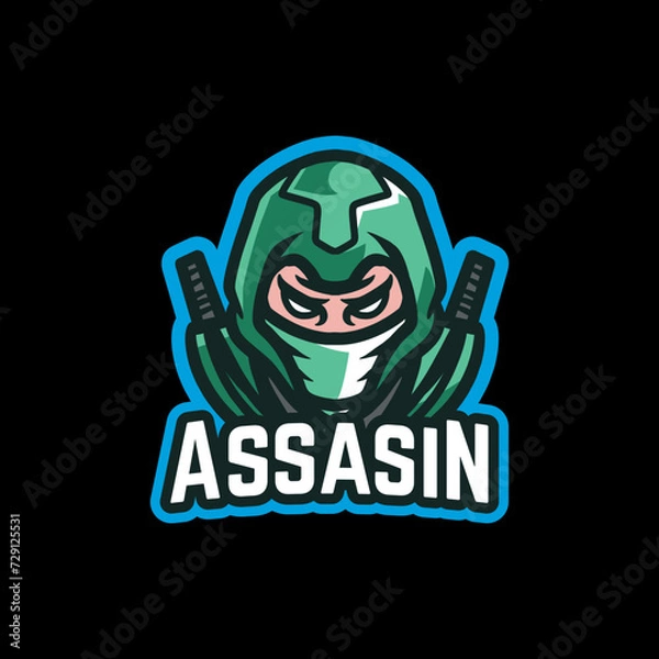 Obraz Assassin Gaming E Sport Logo Vector Illustration