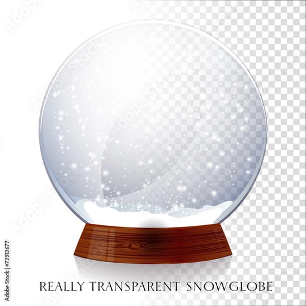 Fototapeta Transparent snowglobe