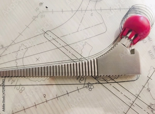 Fototapeta Surgical instruments for total hip replacement