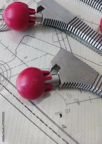 Fototapeta Surgical instruments for total hip replacement