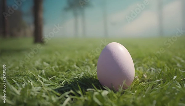 Obraz easter eggs in grass