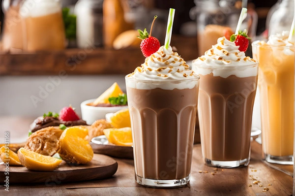 Obraz Some testy ice cream , with a beautiful background.