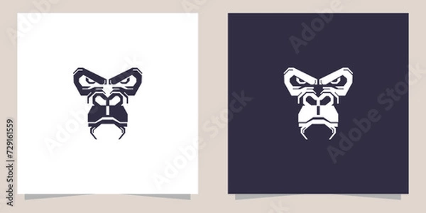 Fototapeta gorilla logo design vector