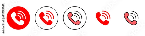 Fototapeta Call icon set illustration. telephone sign and symbol. phone icon. contact us