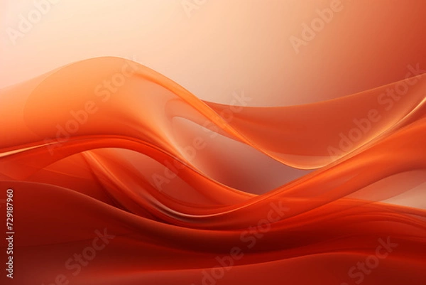 Obraz Abstract futuristic background with red wave shapes. Visualization of motion waves. Wallpaper or backdrop for modern projects