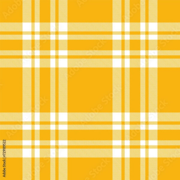 Fototapeta Yellow Christmas plaid seamless pattern