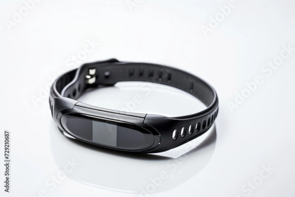 Fototapeta A smart watch is displayed on a clean white surface. Ideal for technology and lifestyle-related projects