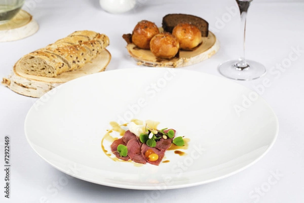 Obraz Appetizer on the table with bread