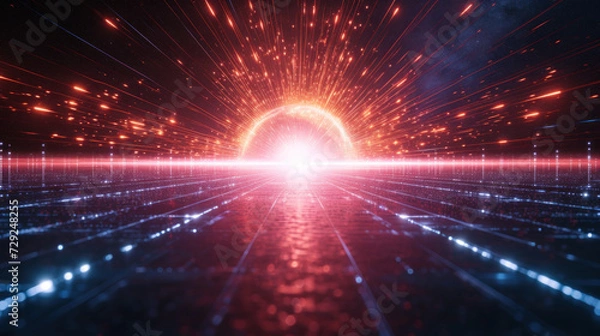 Fototapeta Bright flash in unknown space