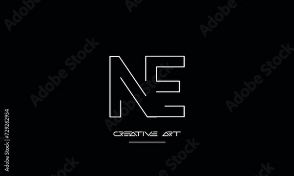 Obraz EN, NE, E, N abstract letters logo monogram