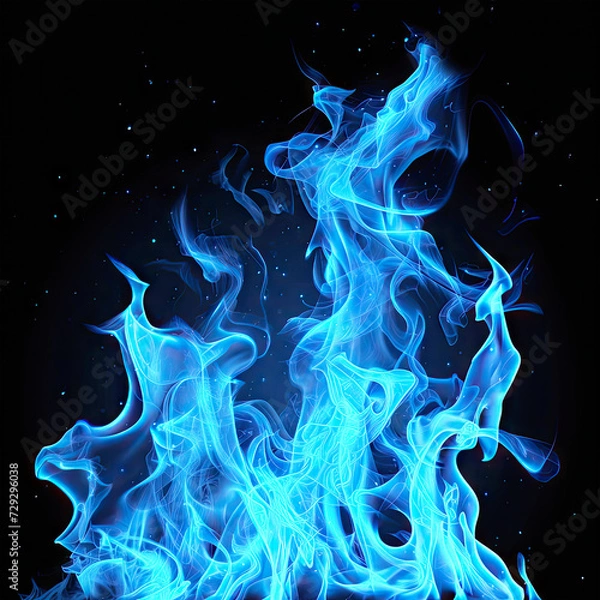 Obraz Blue flame fire overlay