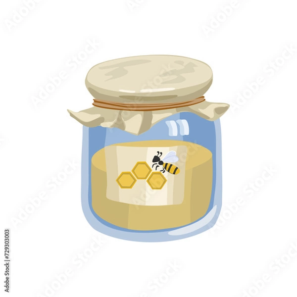 Fototapeta Jar of honey. Vector picture.