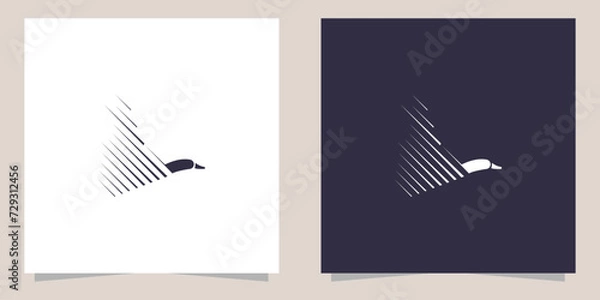 Fototapeta duck logo design vector