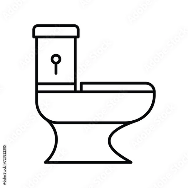 Fototapeta Water Closet Icon Vector Design Template