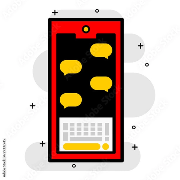 Fototapeta vector design is communicating via social media