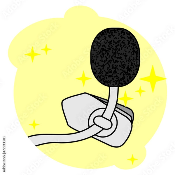 Fototapeta microphone vector design with a small shape that can be clipped on clothes