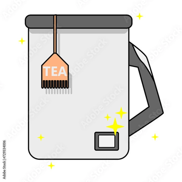 Fototapeta vector design of a large glass containing tea
