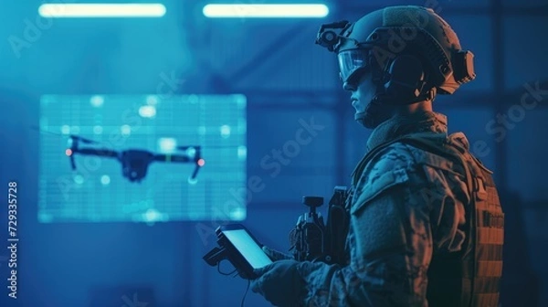 Obraz Modern warfare, drone attack