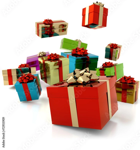 Fototapeta falling gifts