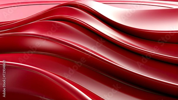 Fototapeta Rippling Red Gloss Abstract