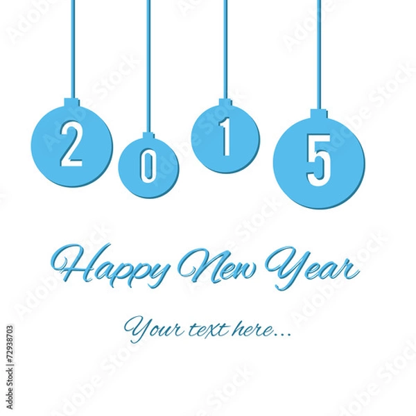 Fototapeta Happy New Year card template with yout text