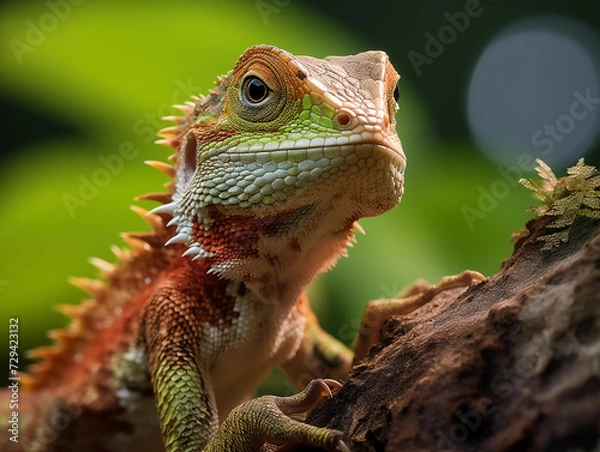 Fototapeta lizard on the tree