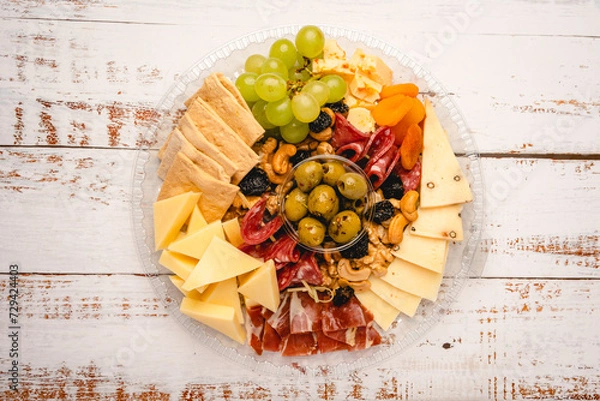 Obraz Big circular assorted charcuterie board