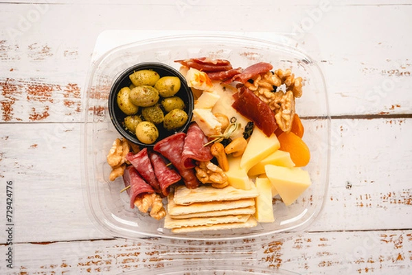 Obraz small assorted charcuterie board and crackers