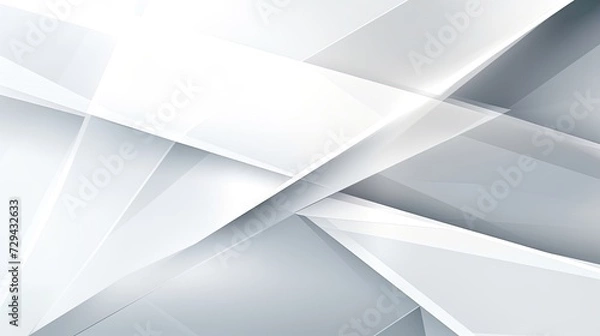Fototapeta an abstract white and silver background with a stylized silhouette, in the style of intersecting planes, clear edge definition, cartelcore, light academia, #screenshotsaturday