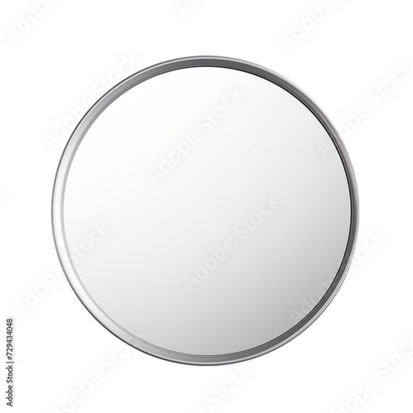 Fototapeta Wall Mirror. Scandinavian modern minimalist style. Transparent background, isolated image.