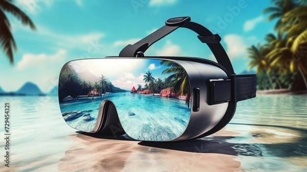 Fototapeta Virtual reality mockup generated by ai