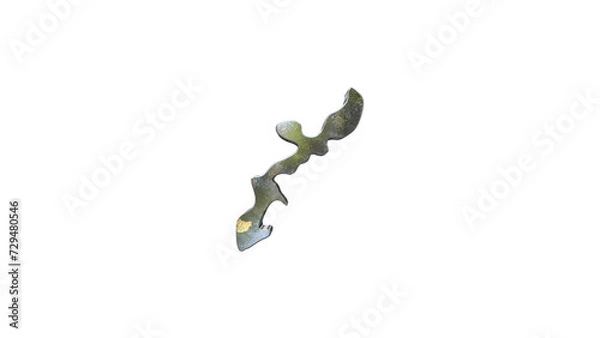 Fototapeta [アルファチャンネル]那覇の地形を強調する沖縄県の3D透視投影図形