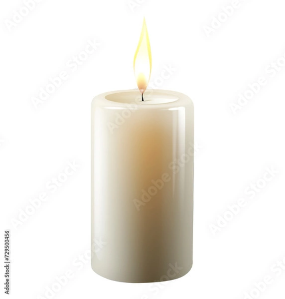Fototapeta Candle on transparent background. Generative AI.