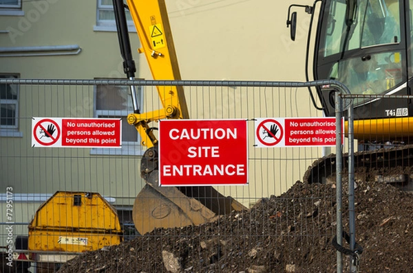 Obraz Caution - Site Entrance