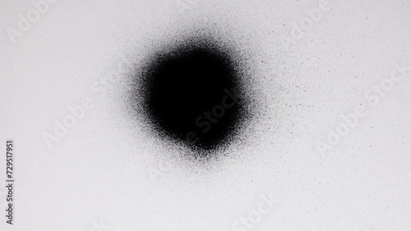 Obraz Black Spray Paint On A White Background