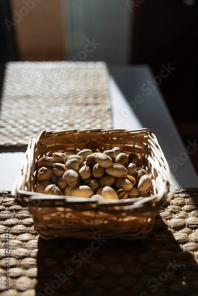 Fototapeta Dried fruits in kitchen packed and in ready-to-eat containers