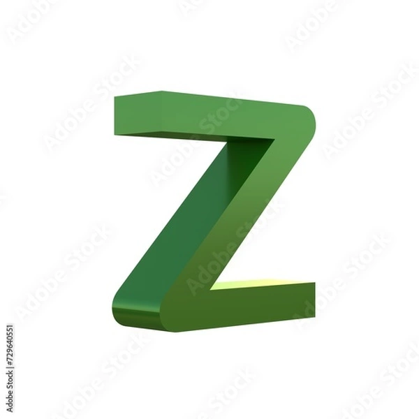 Fototapeta 3d green grass font alphabet Z