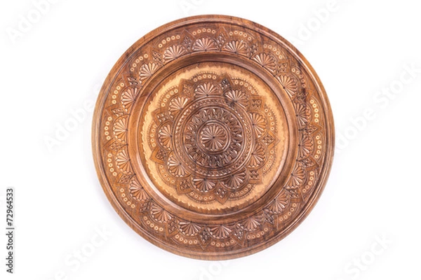 Obraz Wood Carving on a round plate